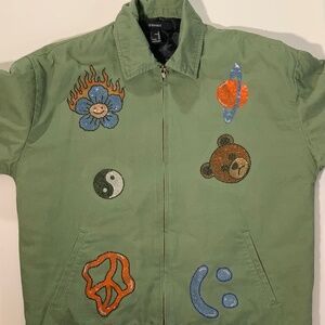 Green Rainbow and Teddy Bear Jacket